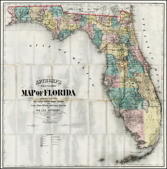91-Florida Map By William Lee Apthorp