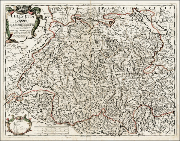 64-Switzerland Map By Giacomo Giovanni Rossi