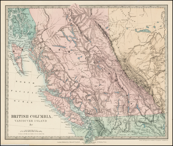 35-Canada Map By Edward Stanford