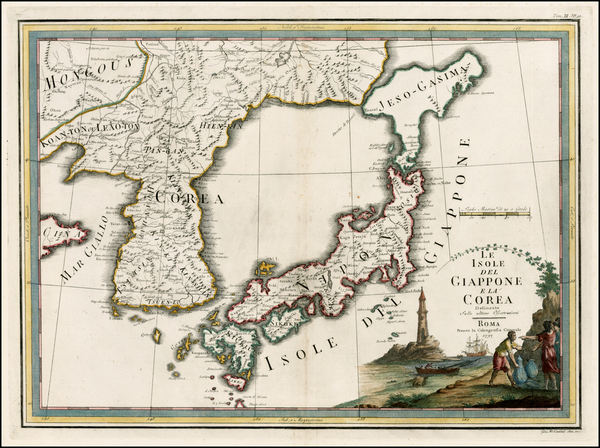 54-Japan and Korea Map By Giovanni Maria Cassini