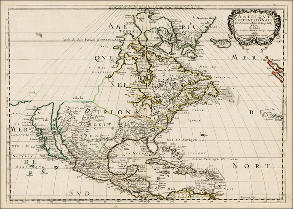 10-Midwest, North America and California Map By Nicolas Sanson