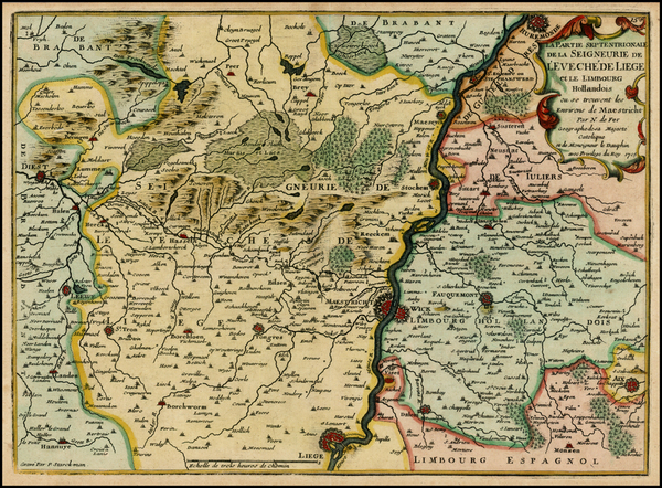 7-Belgium Map By Nicolas de Fer