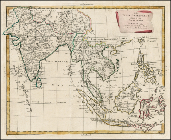 0-India, Southeast Asia and Philippines Map By Antonio Zatta