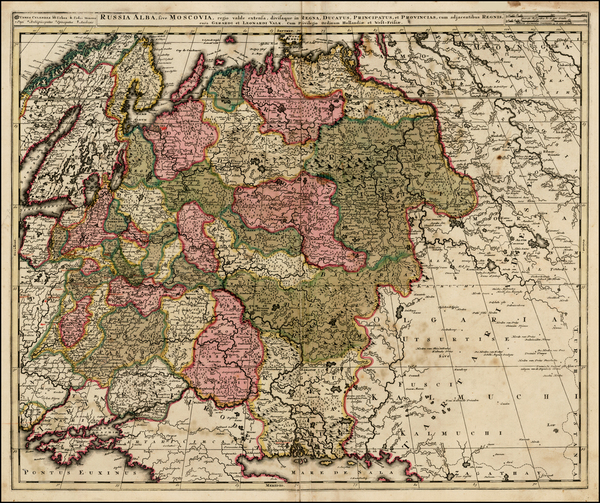 17-Russia and Ukraine Map By Gerard & Leonard Valk