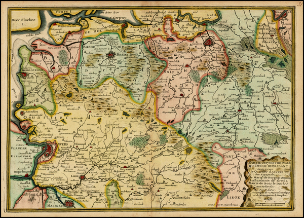 7-Netherlands Map By Nicolas de Fer