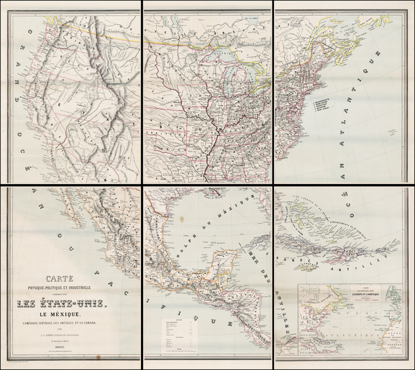 3-United States and North America Map By Jean Leon  Sanis