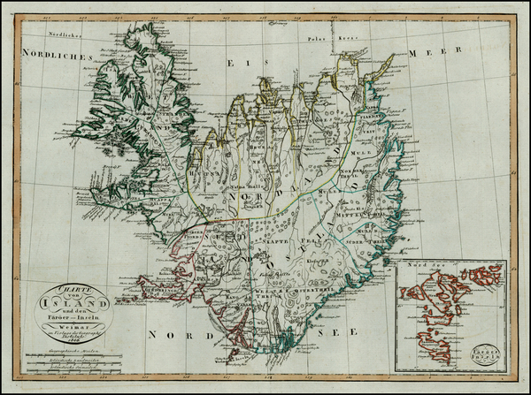 66-Iceland and Balearic Islands Map By Weimar Geographische Institut