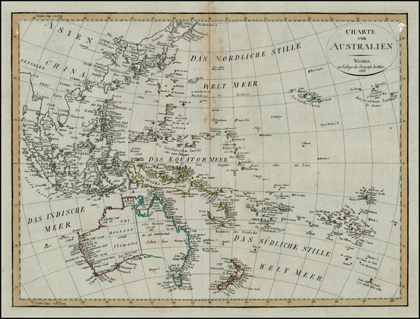 87-Australia & Oceania, Australia and Oceania Map By Weimar Geographische Institut