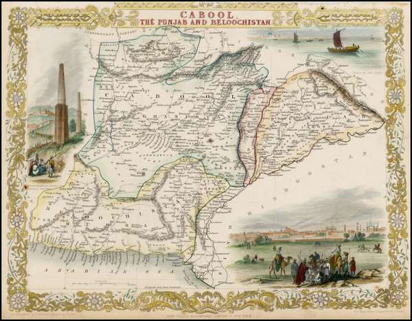 17-India, Central Asia & Caucasus and Middle East Map By John Tallis