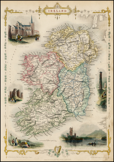 4-Ireland Map By John Tallis