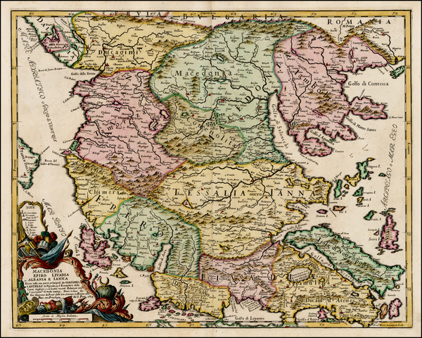 25-Balkans, Turkey and Greece Map By Giacomo Giovanni Rossi - Giacomo Cantelli da Vignola