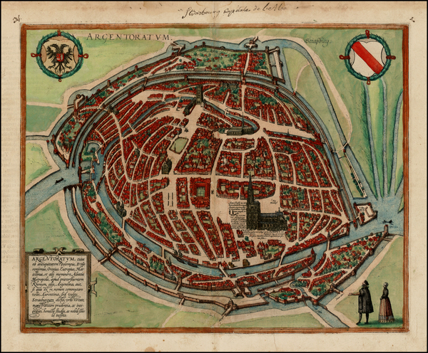 63-France Map By Georg Braun  &  Frans Hogenberg