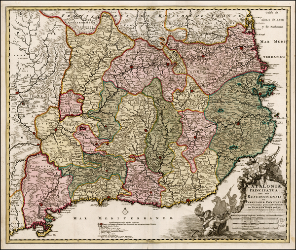 29-Catalonia Map By Nicolaes Visscher I