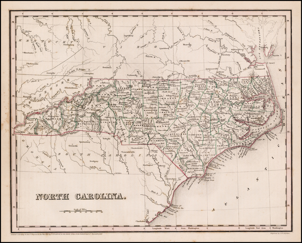 24-Southeast Map By Thomas Gamaliel Bradford