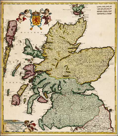 87-Scotland Map By Frederick De Wit