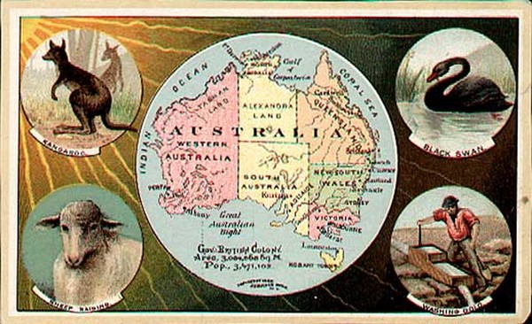 74-Australia & Oceania and Australia Map By Arbuckle Brothers Coffee Co.