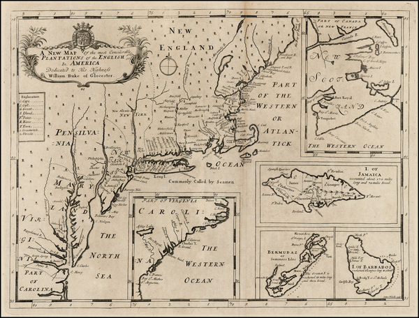 85-New England, Mid-Atlantic and Caribbean Map By Edward Wells