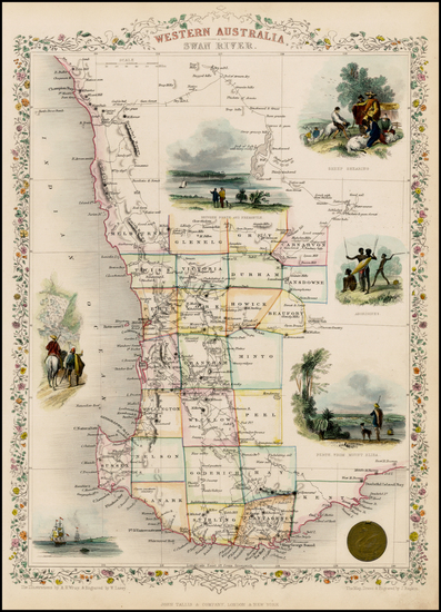 62-Australia Map By John Tallis