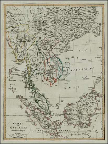 59-China and Southeast Asia Map By Weimar Geographische Institut