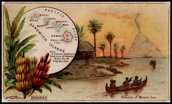 61-Hawaii and Hawaii Map By Arbuckle Brothers Coffee Co.