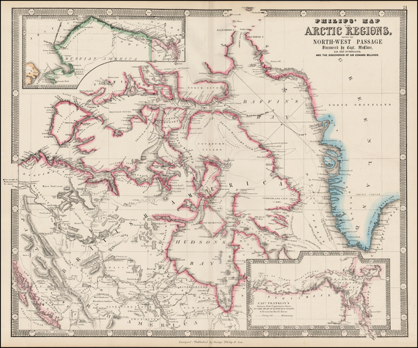 68-Polar Maps, Alaska and Canada Map By George Philip & Son