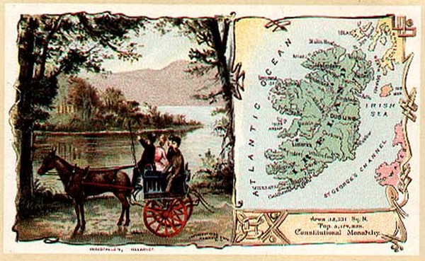 53-Ireland Map By Arbuckle Brothers Coffee Co.