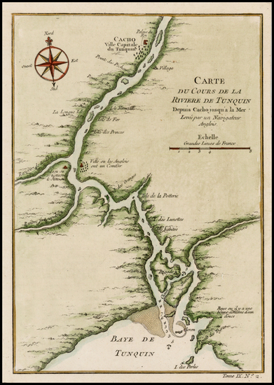 55-Southeast Asia Map By Jacques Nicolas Bellin