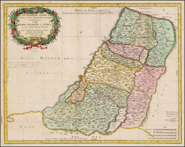 4-Holy Land Map By Nicolas Sanson