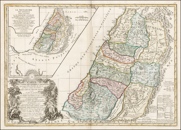 76-Holy Land Map By Charles Francois Delamarche