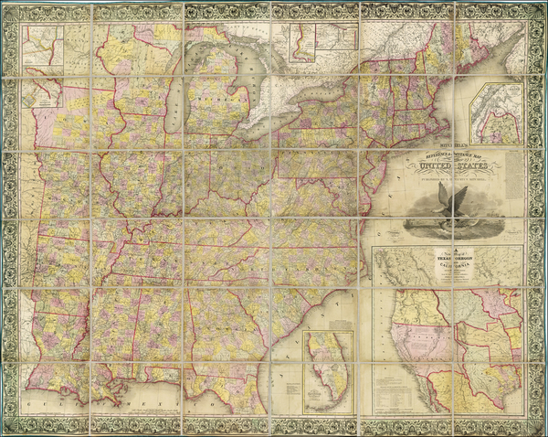 18-United States, Texas, Southwest, Rocky Mountains, North America and California Map By Samuel Au