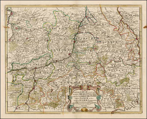 62-Belgium Map By Nicolas de Fer