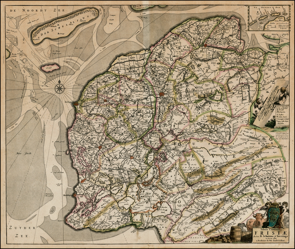 4-Netherlands Map By Frederick De Wit
