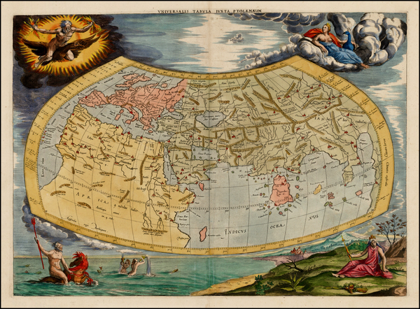 74-World and World Map By  Gerard Mercator