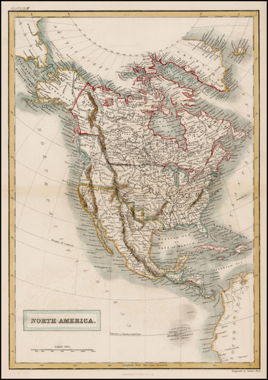 8-North America Map By Adam & Charles Black