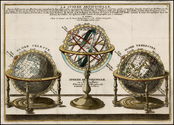 45-World, World, Celestial Maps and Curiosities Map By Nicolas de Fer / Guillaume Danet