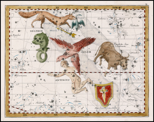 5-Celestial Maps Map By Johann Elert Bode