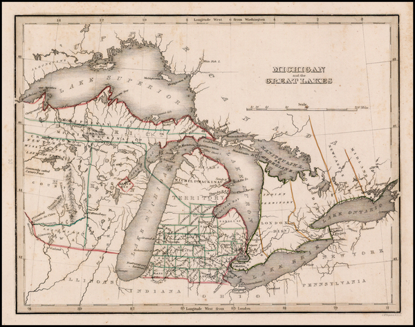 21-Midwest and Canada Map By Thomas Gamaliel Bradford