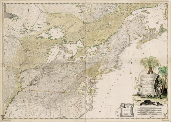 96-United States, Mid-Atlantic, South, Southeast and Midwest Map By Johann Christoph Rhode