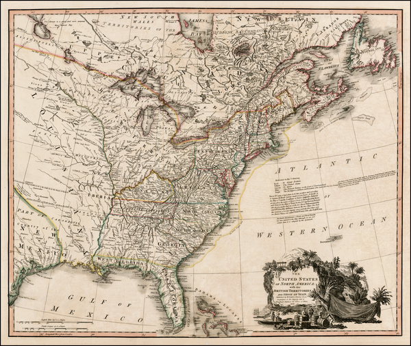 57-United States, Southeast, Midwest and Plains Map By William Faden