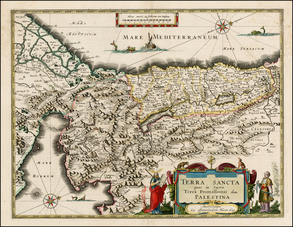 40-Holy Land Map By Willem Janszoon Blaeu