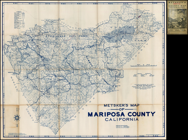 57-California Map By Charles F. Metsker