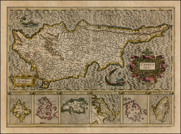 67-Mediterranean, Balearic Islands and Greece Map By Gerard Mercator