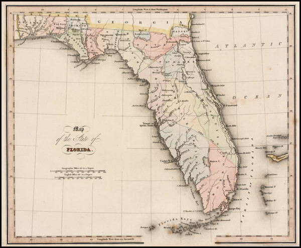 69-Florida Map By Hinton, Simpkin & Marshall