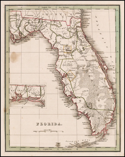 84-Florida Map By Thomas Gamaliel Bradford