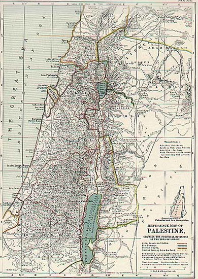 92-Asia and Holy Land Map By The Century Company