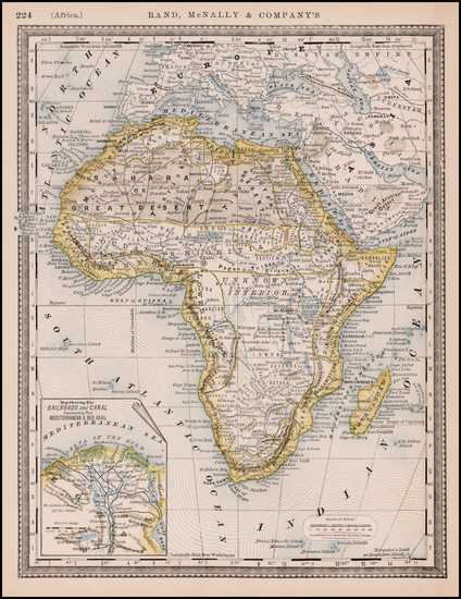 76-Africa and Africa Map By William Rand  &  Andrew McNally