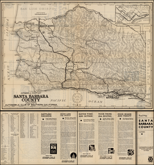 70-California Map By Automobile Club of Southern California