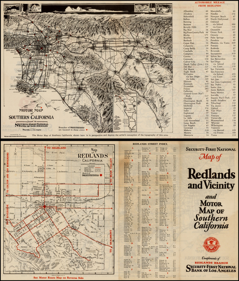 70-California Map By Security-First National Bank of Los Angeles