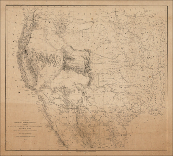 32-Texas, Plains, Southwest and Rocky Mountains Map By William Hemsley Emory