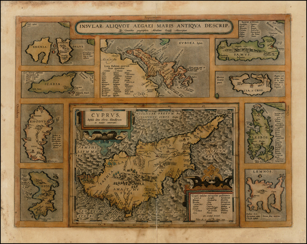 31-Balearic Islands and Greece Map By Abraham Ortelius